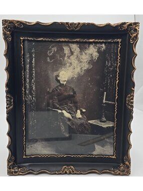 OOAK Framed Print Paranormal Spirit Ghost Seance Vintage Ephemera Decor 8" x 10"